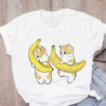 Cat Print Loose T-shirt