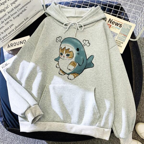 Shark Cute Cat Oversize Hoodie