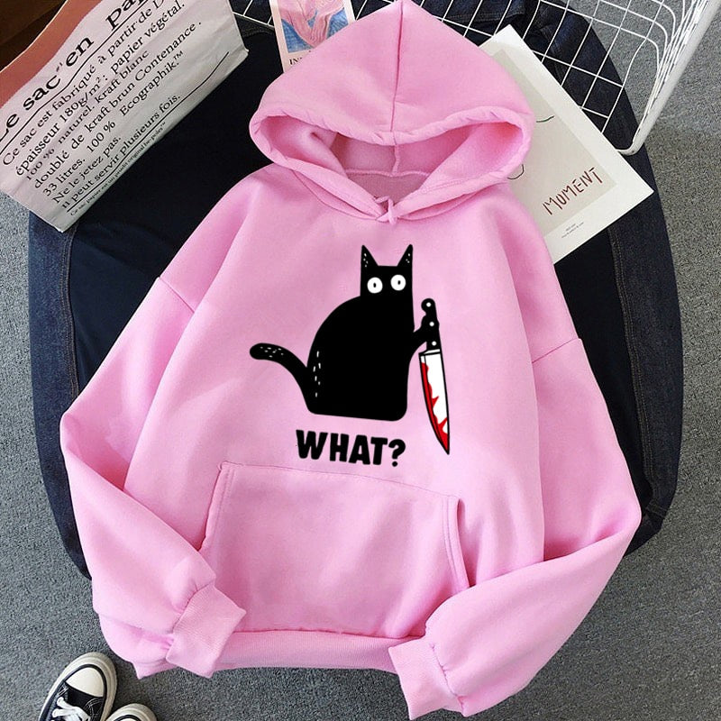 Scary Cat Causal Oversize Hoodie