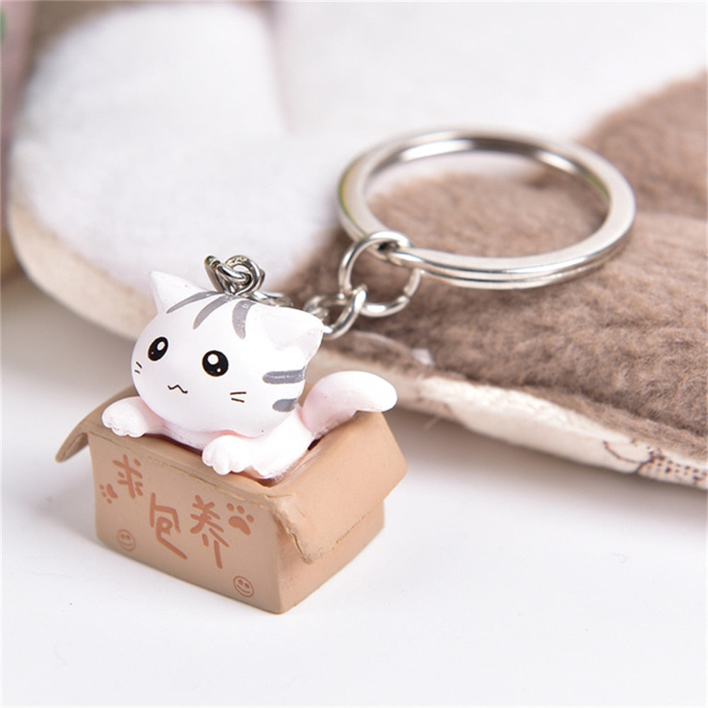 Cute Fat Cat Keychain