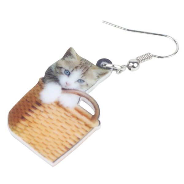 Basket Of Sweet Cat Earrings