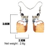 Basket Of Sweet Cat Earrings