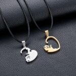 Cat Puzzle Pendant Couple Necklace