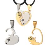 Cat Puzzle Pendant Couple Necklace