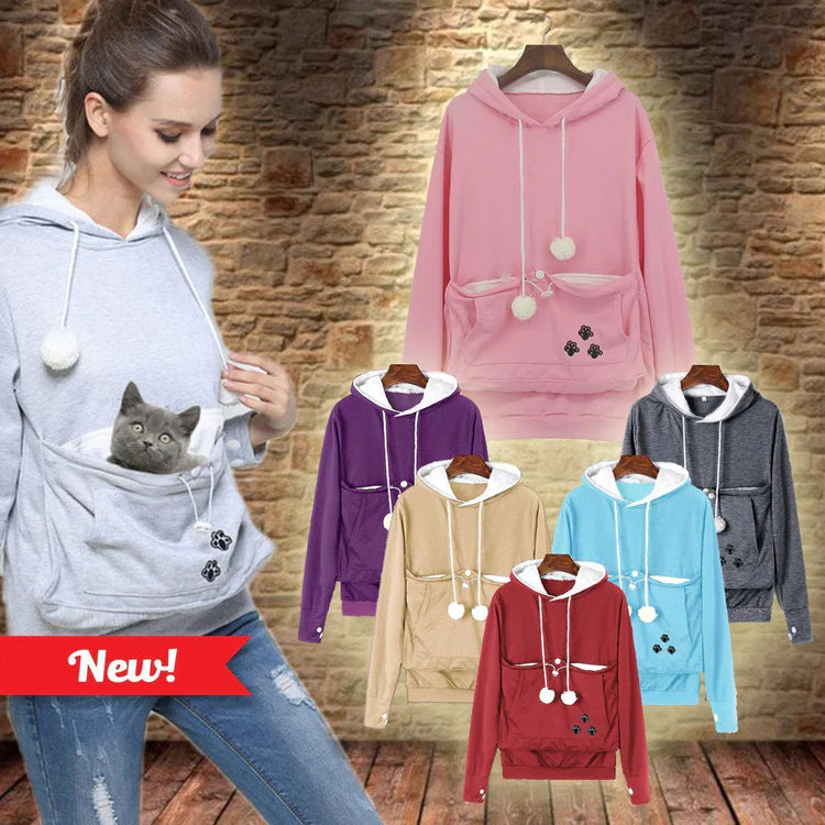 Catagaroo Hoodies with Kangaroo Pouch For Your Cat